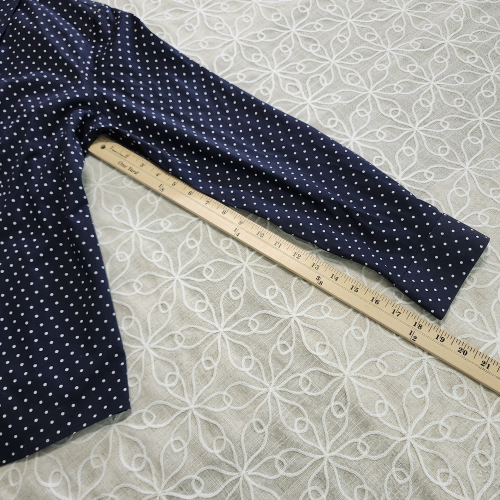 Talbots Polka Dot Button Front Wrinkle Resistant … - image 10